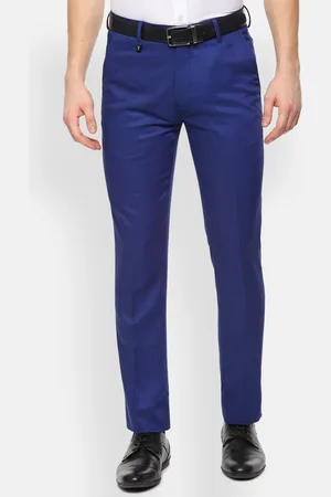 V Dot Men Blue Skinny Fit Trousers