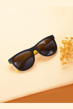 Carlton London Boys Black Lens & Yellow Wayfarer Sunglasses