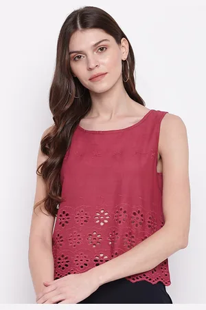 Mayra Women Maroon Solid Top