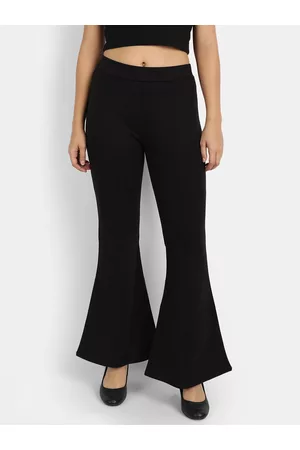 Broadstar Women Black Solid Skinny-Fit Boot Cut Treggings