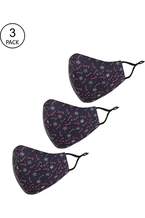Tossido Kids Pack Of 3 Printed 3-Ply Reusable Pure Cotton Cloth Mask