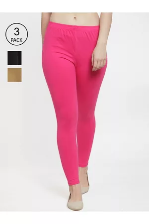 GRACIT Women Pack Of 3 Solid Ankle-Length Leggings