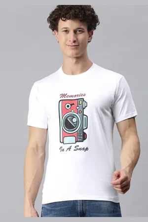 BRATMA Men White Printed T-shirt