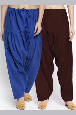 Jinfo Women Pack Of 2 Solid Pure Cotton Loose Fit Salwar