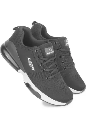 LANCER Men Black Textile Running Non-Marking Shoes