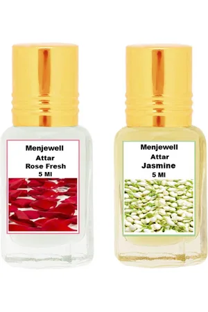Menjewell Unisex Rose Fresh & Jasmine Attar 5 ml Each Pack of 2