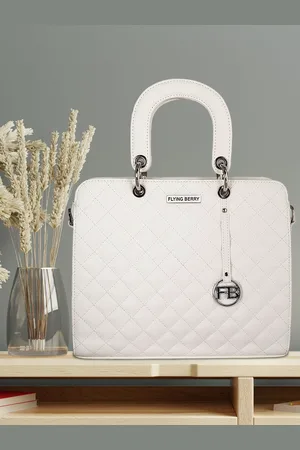 FLYING BERRY White Solid Handheld Bag