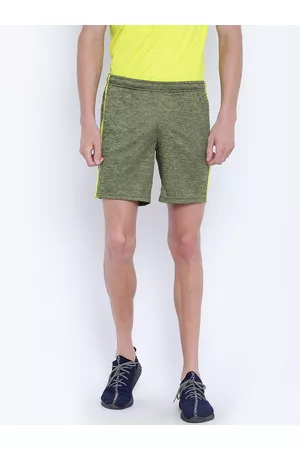 Rock.it Men Green Solid Regular Fit Sports Shorts