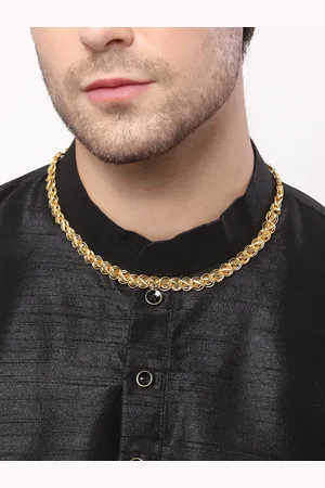 PANASH Men Gold-Plated Lotus Necklace