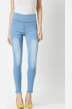 Miss Chase Women Blue Washed Skinny Fit Denim Jeggings