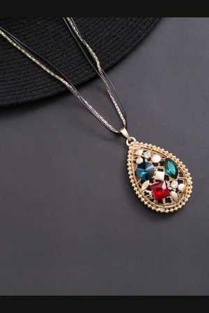 Golden Peacock Gold-Toned Alloy Layered Necklace
