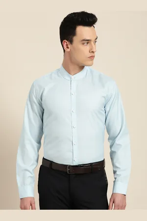 SOJANYA Men Blue Classic Regular Fit Solid Formal Shirt
