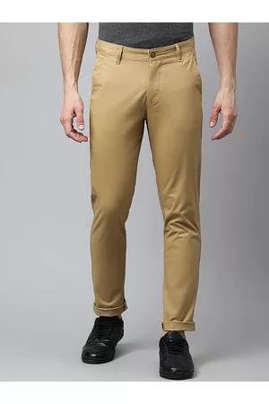 Richlook Men Khaki Smart Slim Fit Chinos Trousers