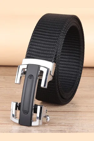 ZORO Men Black Canvas Belt