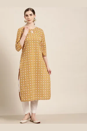 Buy Mustard Yellow Kurtas for Women by AVAASA MIX N' MATCH Online | Ajio.com