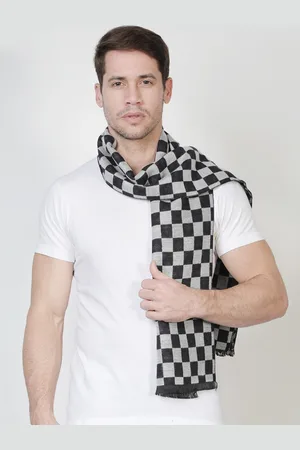 Alvaro Castagnino Men Black & Grey Printed Reversible Muffler