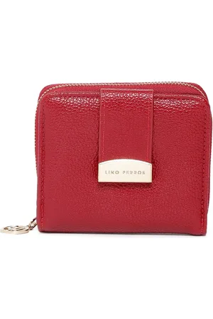 Lino Perros Women Red Textured Two Fold Wallet