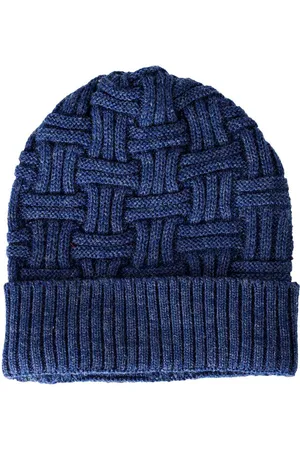 Bharatasya Set Of 2 Men Blue & Brown Beanie