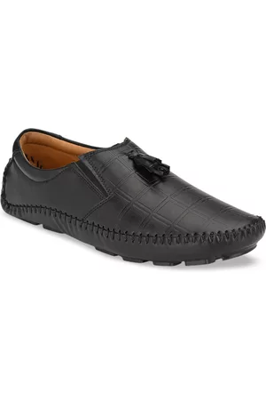 Prolific Men Black Lightweight Driving Shoes