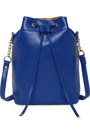 KLEIO Women Blue Solid Sling Bag