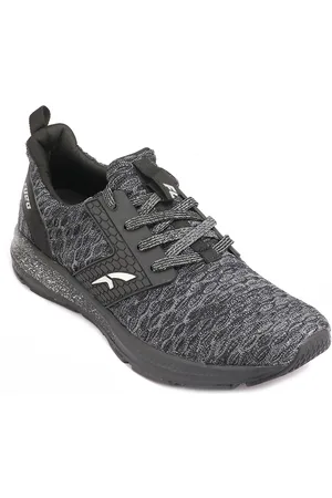 Red Chief Men Black & Grey Running Shoes