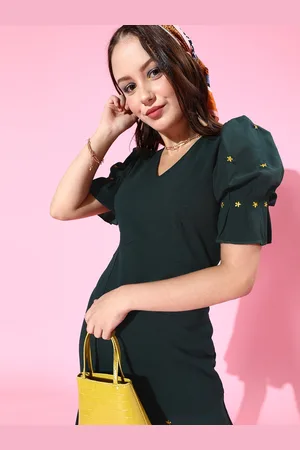 ATHENA Green Waisted Dress