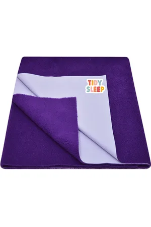 TIDY SLEEP Kids Purple Solid Water Resistant Cotton Mattress Protector