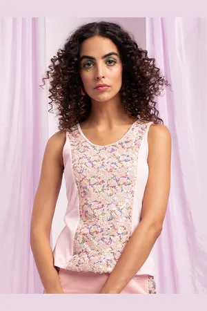 KENDALL + KYLIE Women Pink Sequined Top