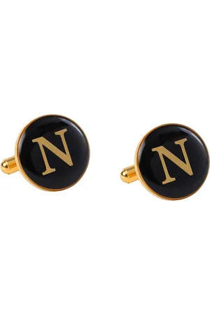 Tossido Men Black & Gold-Toned Cufflink