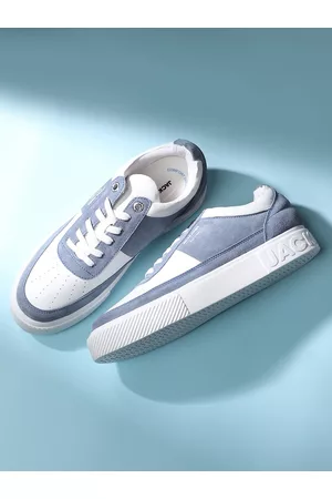 jack and jones colourblocked white sneakers