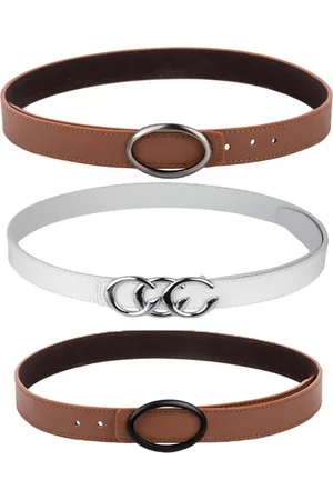 Kastner Women Set of 3 Brown & White Belts