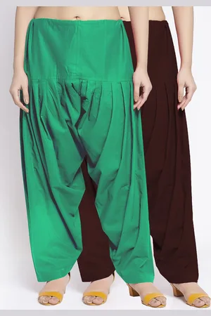 Jinfo Women Pack Of 2 Solid Cotton Salwar