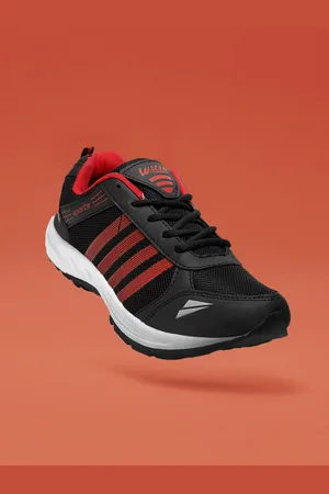ASIAN Men Black & Red Mesh Running Non-Marking Shoes