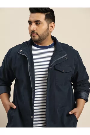 Sztori Men Plus Size Navy Blue Tailored Jacket