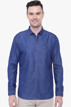 Kuons Avenue Men Blue Smart Slim Fit Casual Shirt