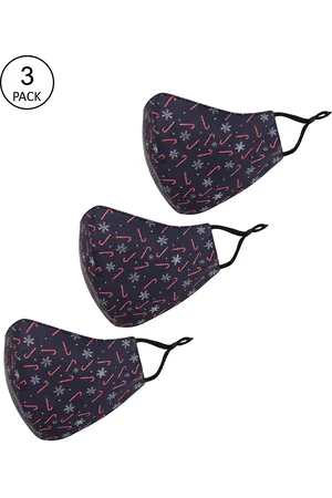 Tossido Kids Pack Of 3 Printed 3-Ply Pure Cotton Protective Outdoor Cloth Masks