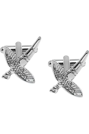 Bodha Silver-Plated Quirky Falcon Bird Cufflink
