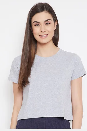Clovia Women Solid Assorted Lounge T-Shirt
