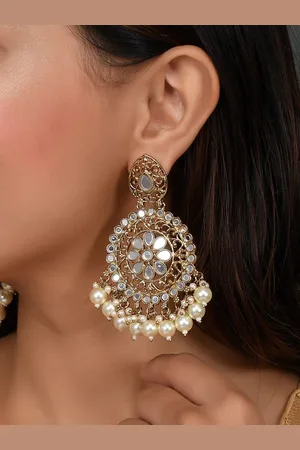 AQUASTREET Gold plated Geometric Drop Earrings