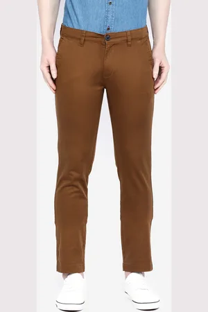 Giordano Men Khaki Smart Slim Fit Solid Regular Trousers