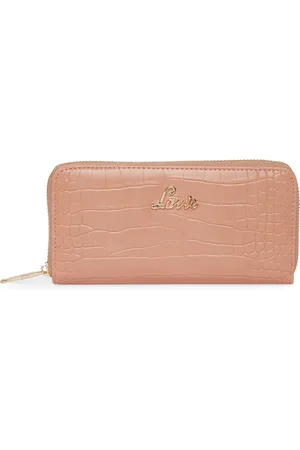 LAVIE Glossy Sacy Women Pink Animal Textured Zip Around Wallet
