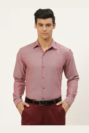 SOJANYA Men Red Classic Formal Shirt