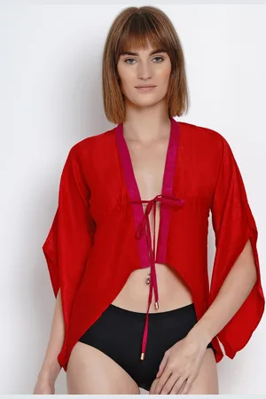 Erotissch Women Red Solid Robe
