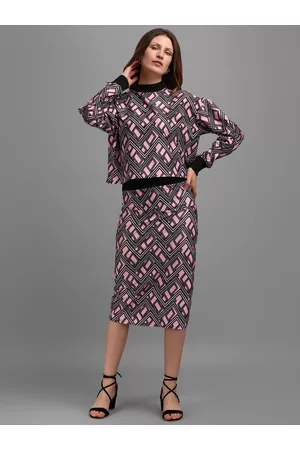 PURVAJA Women Purple Abstract Printed Co-Ord Set