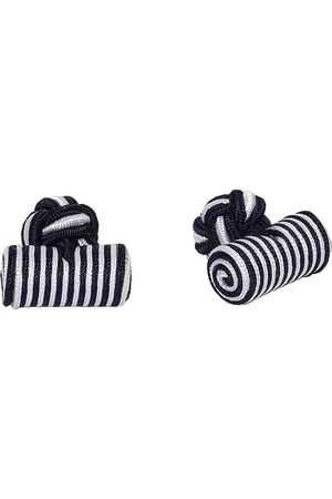 Alvaro Castagnino Blue & White Cylinder Cufflink
