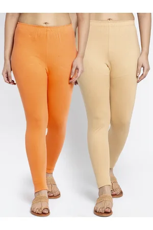 Jinfo Women Pack Of 2 Solid Ankle-Length Leggings