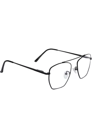 Peter Jones Eyewear Unisex Black Full Rim Square Blue Light Blocking Computer Glasses