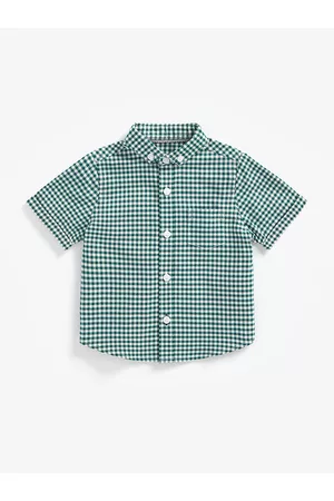 Mothercare Infant Boys Green Checked Pure Cotton Casual Shirt
