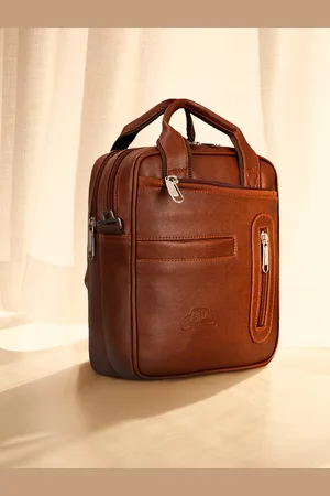 Leather World Unisex Tan Brown Solid Sling Bag