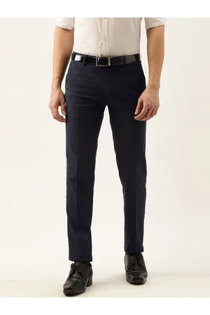 Peter England Formal Trousers : Buy Peter England Men Black Solid Super  Slim Fit Casual Trousers Online | Nykaa Fashion